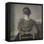 "Huile" (repos)-Vilhelm Hammershoi-Framed Stretched Canvas