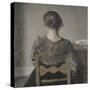 "Huile" (repos)-Vilhelm Hammershoi-Stretched Canvas