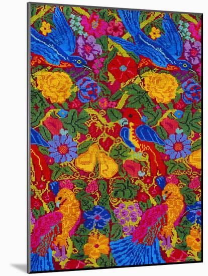 Huipil Cloth Pattern, Guatemala, Central America-Upperhall Ltd-Mounted Photographic Print