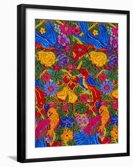 Huipil Cloth Pattern, Guatemala, Central America-Upperhall Ltd-Framed Photographic Print