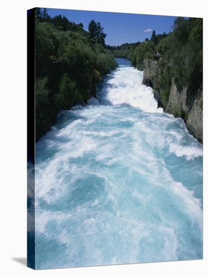 Hukanui, the Huka Falls on the Waikato River, North Island of New Zealand, Pacific-Jeremy Bright-Stretched Canvas
