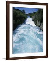 Hukanui, the Huka Falls on the Waikato River, North Island of New Zealand, Pacific-Jeremy Bright-Framed Photographic Print