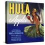 Hula Apples Fruit Crate Label-null-Stretched Canvas