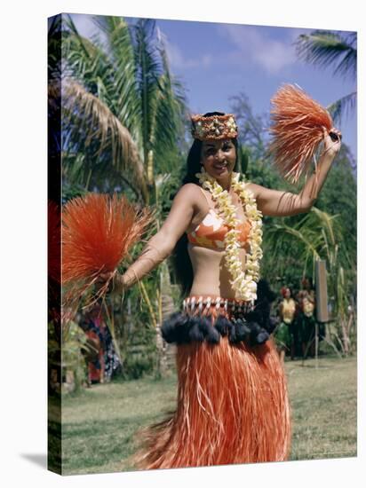 Hula Dance in Kapiolani Park, Waikiki, Hawaii, Hawaiian Islands, USA-Ursula Gahwiler-Stretched Canvas