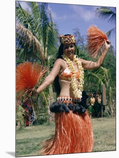 Hula Dance in Kapiolani Park, Waikiki, Hawaii, Hawaiian Islands, USA-Ursula Gahwiler-Mounted Photographic Print