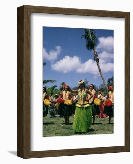 Hula Dance, Waikiki, Hawaii, Hawaiian Islands, Pacific, USA-Ursula Gahwiler-Framed Photographic Print