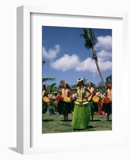 Hula Dance, Waikiki, Hawaii, Hawaiian Islands, Pacific, USA-Ursula Gahwiler-Framed Photographic Print