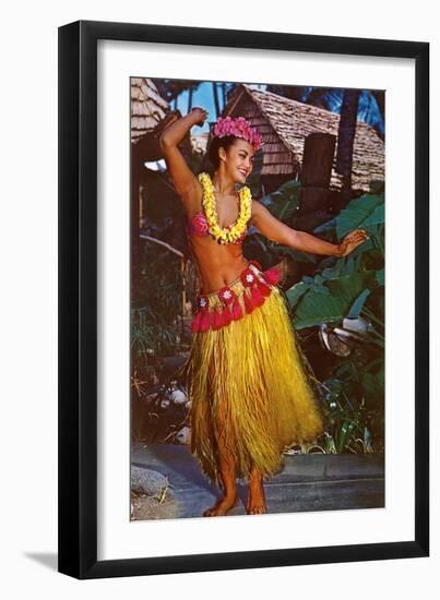 Hula Dancer, Hawaii-null-Framed Art Print