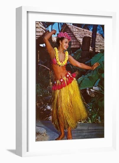 Hula Dancer, Hawaii-null-Framed Art Print