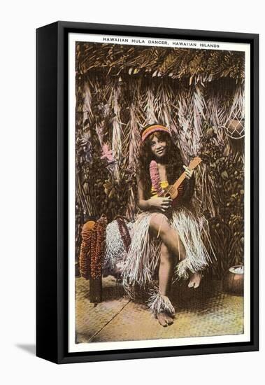 Hula Dancer, Hawaii-null-Framed Stretched Canvas