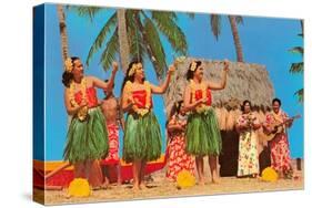 Hula Dancers, Hawaii-null-Stretched Canvas