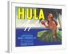 Hula Girl Label-null-Framed Art Print