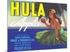 Hula Girl Label-null-Mounted Art Print