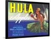 Hula Girl Label-null-Framed Art Print