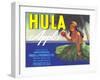 Hula Girl Label-null-Framed Art Print