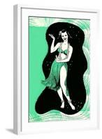 Hula Girl-null-Framed Art Print