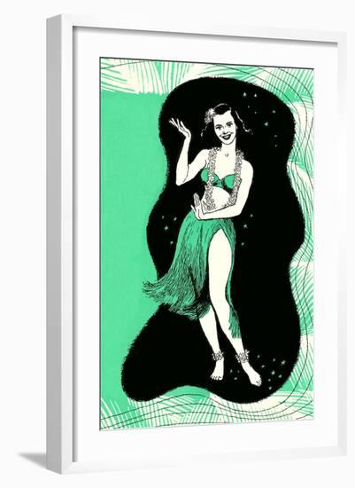 Hula Girl-null-Framed Art Print