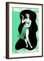 Hula Girl-null-Framed Art Print