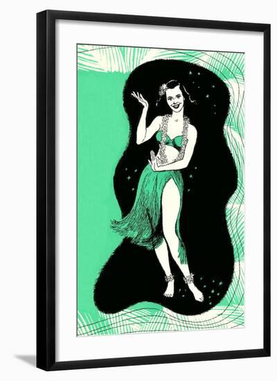 Hula Girl-null-Framed Art Print