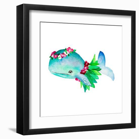 Hula Whale-Lanie Loreth-Framed Art Print