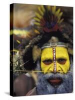 Huli Wigman, Tari, Papua New Guinea, Oceania-Michele Westmorland-Stretched Canvas