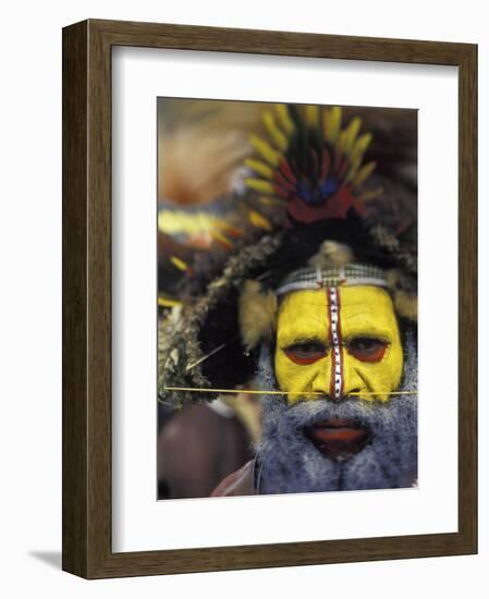 Huli Wigman, Tari, Papua New Guinea, Oceania-Michele Westmorland-Framed Photographic Print