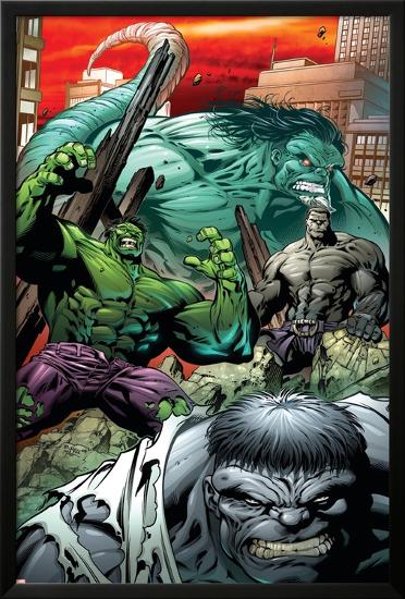 Hulk: Broken Worlds No.2 Cover: Hulk-Paul Pelletier-Lamina Framed Poster