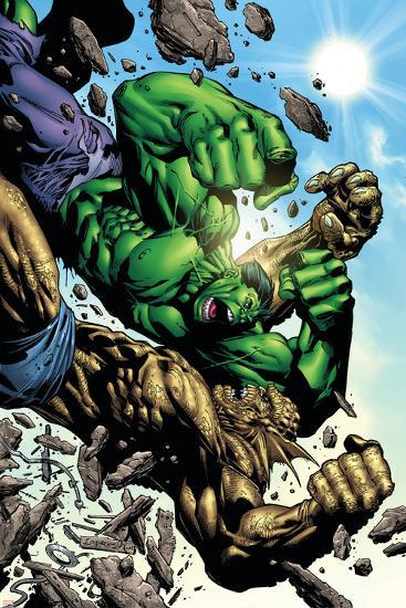 Hulk: Destruction No.4 Cover: Abomination and Hulk-Jim Muniz-Lamina Framed Poster