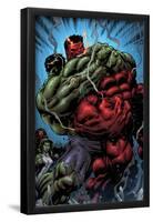 Hulk No.24: Hulk and Rulk Fighting-Ed McGuinness-Framed Poster