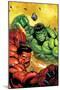 Hulk No.29 Cover: Hulk and Rulk Fighting-Ed McGuinness-Mounted Poster