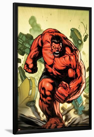 Hulk No.30.1 Cover: Rulk Charging-Gabriel Hardman-Lamina Framed Poster