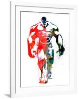 Hulk Watercolor I-Jack Hunter-Framed Art Print