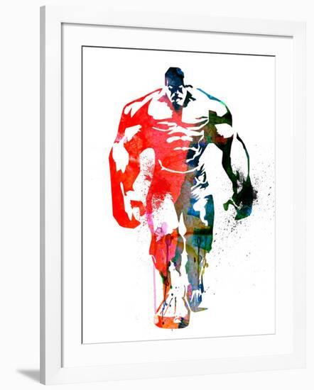 Hulk Watercolor I-Jack Hunter-Framed Art Print