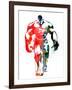 Hulk Watercolor I-Jack Hunter-Framed Art Print