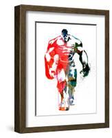 Hulk Watercolor I-Jack Hunter-Framed Art Print