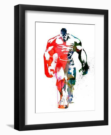 Hulk Watercolor I-Jack Hunter-Framed Art Print