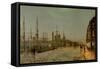 Hull Docks by Night-Grimshaw-Framed Stretched Canvas