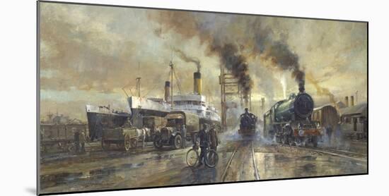 Hull Docks-Alan Fearnley-Mounted Giclee Print