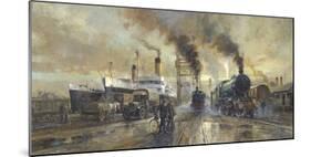 Hull Docks-Alan Fearnley-Mounted Giclee Print