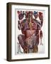 Human Anatomy, Mascagni Illustration, c.1820s-Science Source-Framed Giclee Print