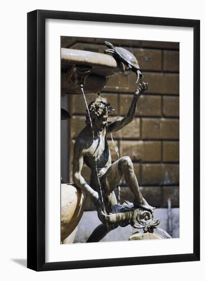 Human and Turtle, Detail from the Fountain of the Turtle-Giacomo della Porta-Framed Giclee Print