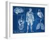 Human Blueprint-Digital Storm-Framed Art Print