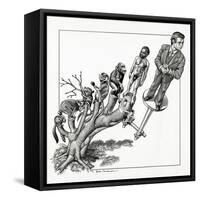 Human Evolution, Conceptual Artwork-Bill Sanderson-Framed Stretched Canvas