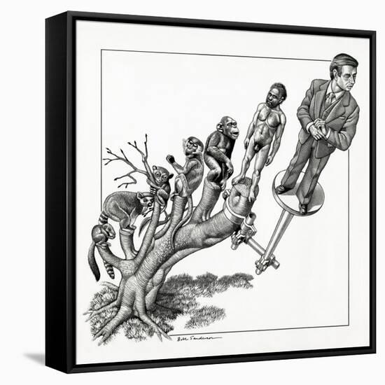 Human Evolution, Conceptual Artwork-Bill Sanderson-Framed Stretched Canvas