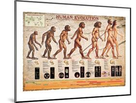 Human Evolution-null-Mounted Art Print