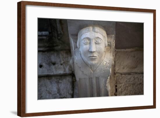 Human Face, Detail of Balcony Depicting Human Face, Historical Centre, Barletta, Apulia, Italy-null-Framed Giclee Print