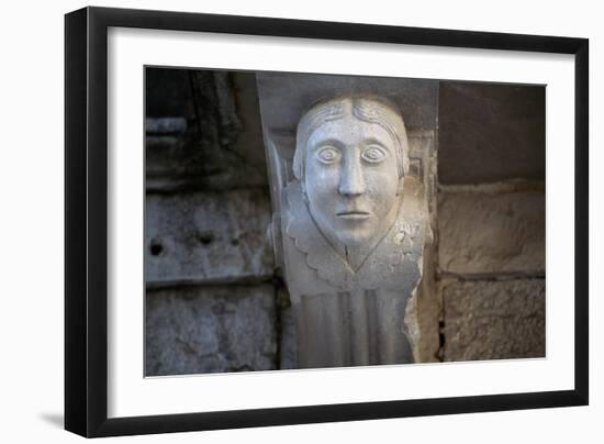 Human Face, Detail of Balcony Depicting Human Face, Historical Centre, Barletta, Apulia, Italy-null-Framed Giclee Print