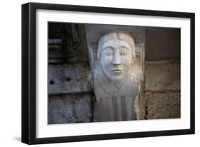 Human Face, Detail of Balcony Depicting Human Face, Historical Centre, Barletta, Apulia, Italy-null-Framed Giclee Print