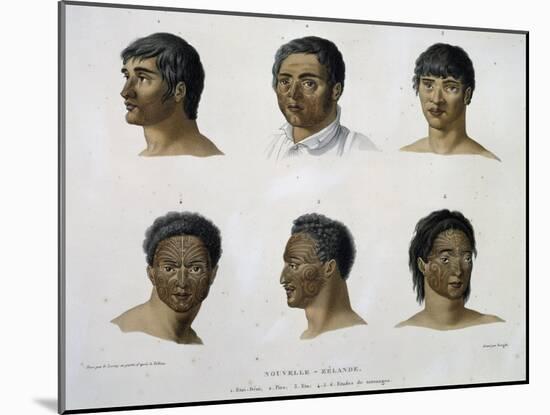Human Faces from New Zealand-null-Mounted Giclee Print