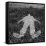 Human Figure Outline Imprinted On Grass-sirylok-Framed Stretched Canvas